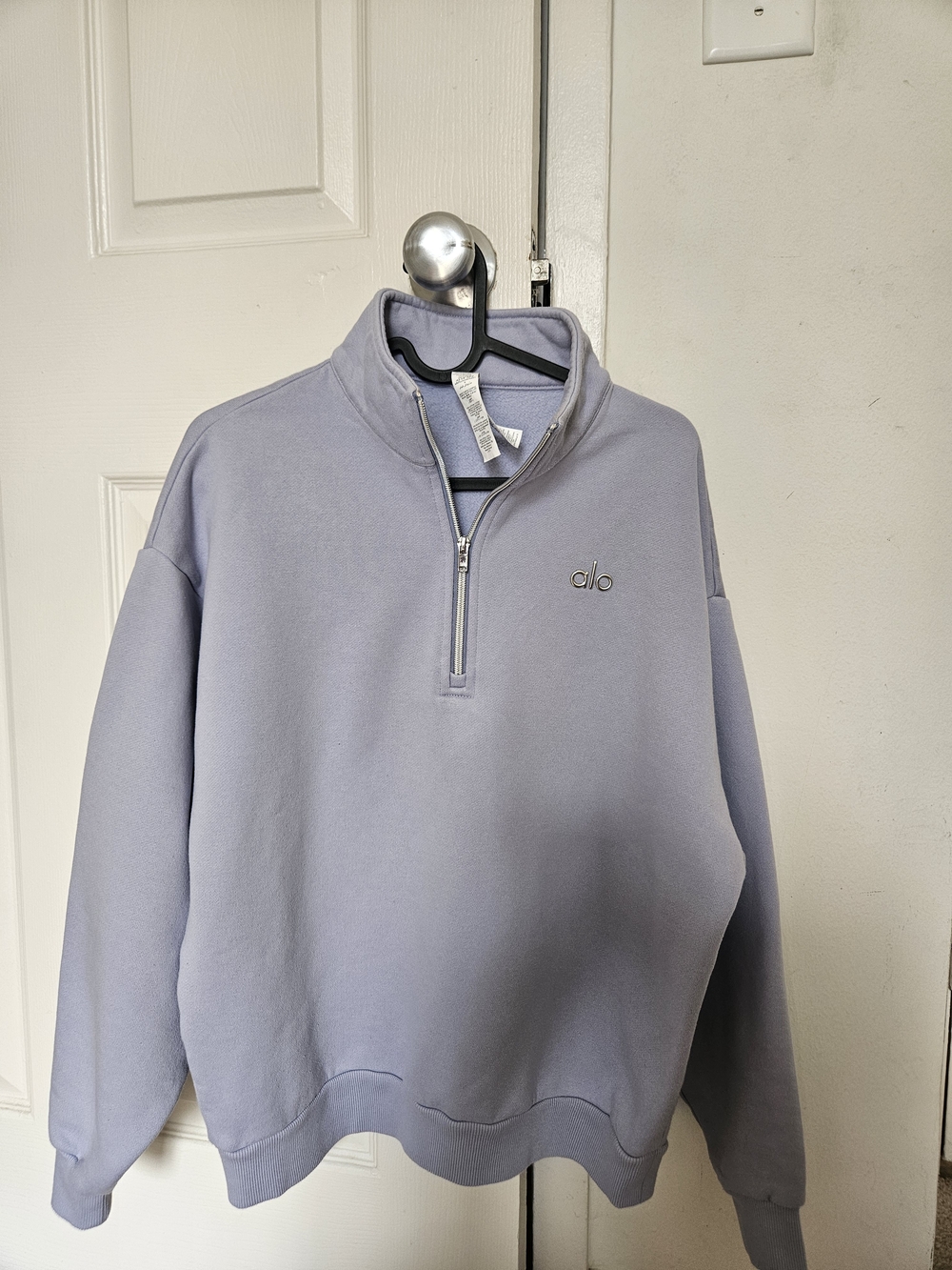Alo Yoga Accolade 1/4 Zip Quarter Pullover Winter Frost